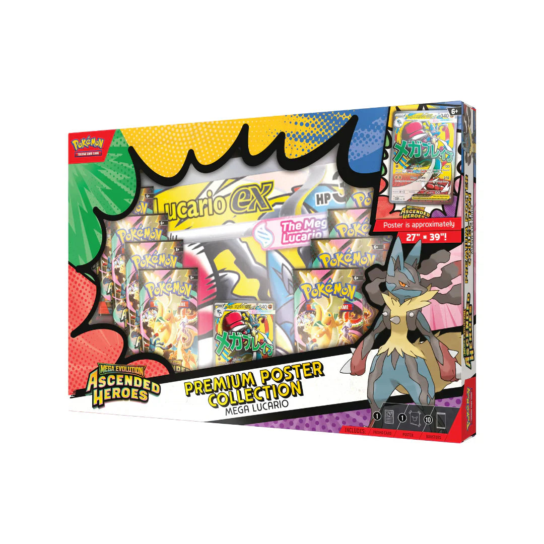 Ascended Heroes Premium Poster Collection Mega Lucario
