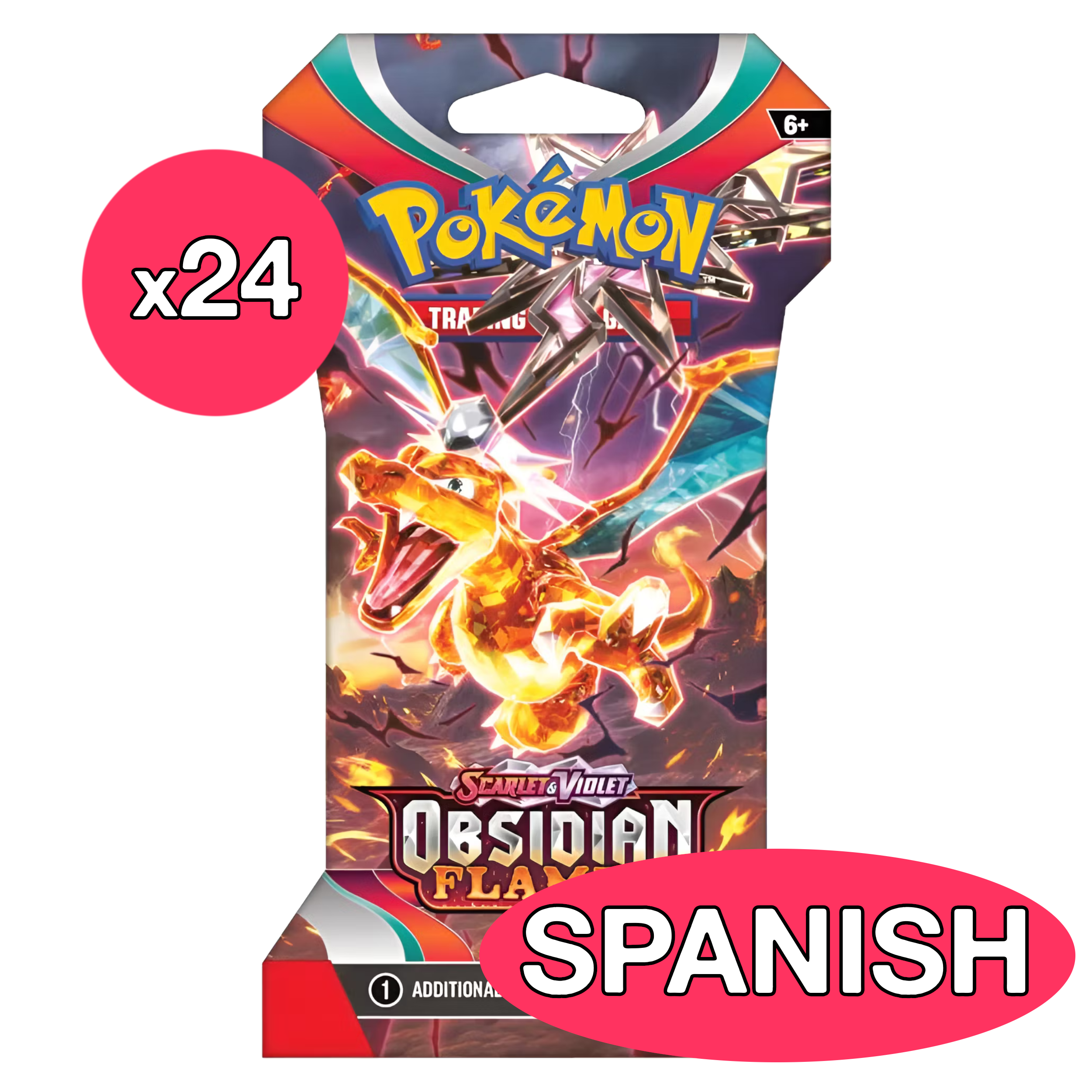 Obsidian Flames Sleeved Booster 24 Count SPANISH